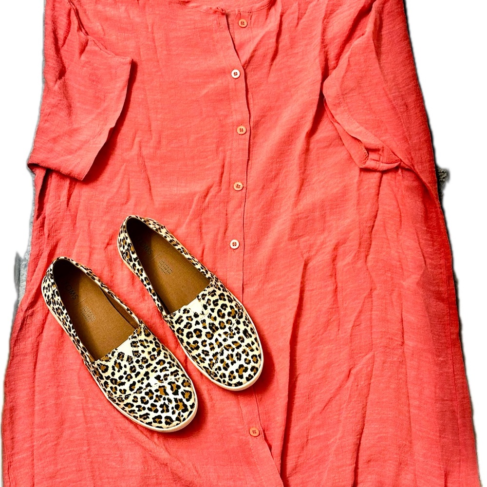 Coral Button-Up Shirt